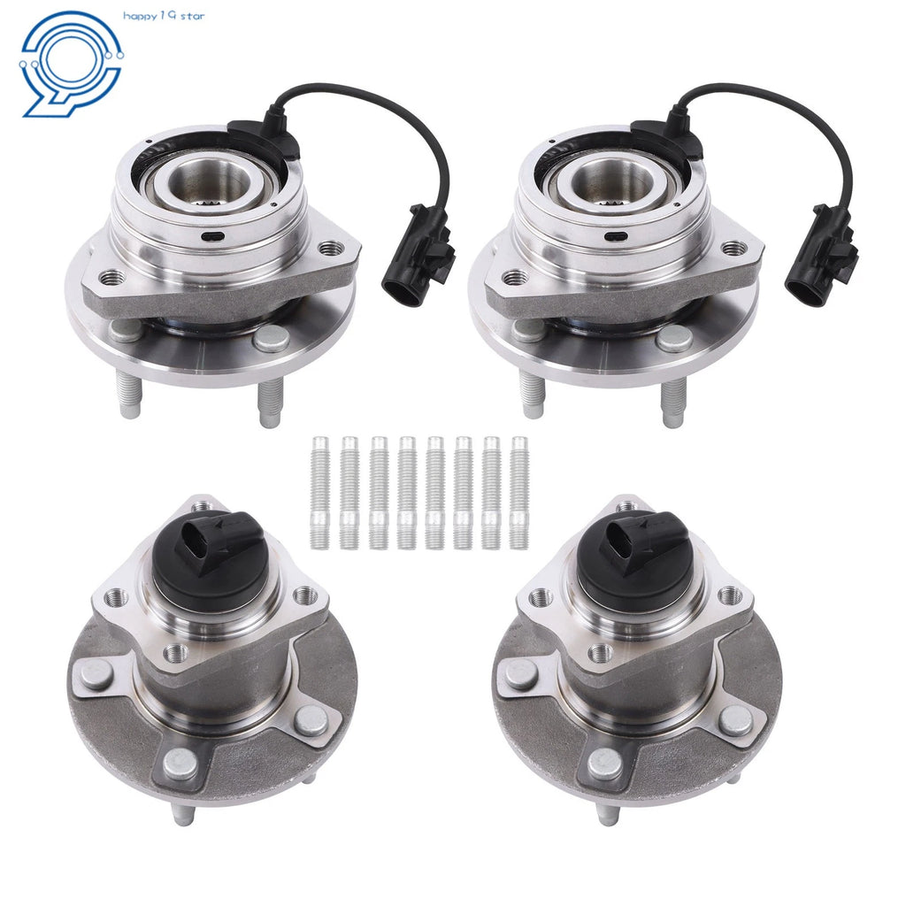 Set of 4 Wheel Hub Bearings for Chevrolet Malibu Pontiac G6 Saturn Aura (2008–2012)