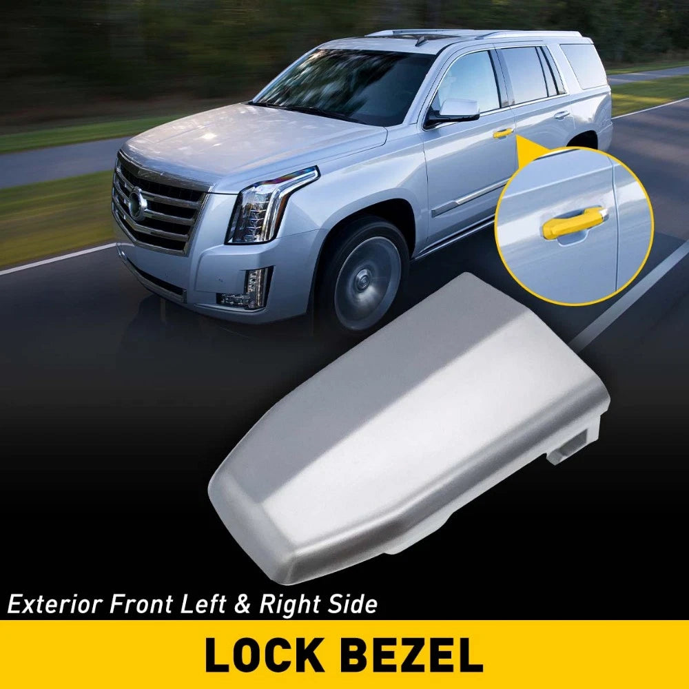 Chrome Front Door Handle Cylinder Lock Cover for Cadillac ESV Escalade (2015–2019)