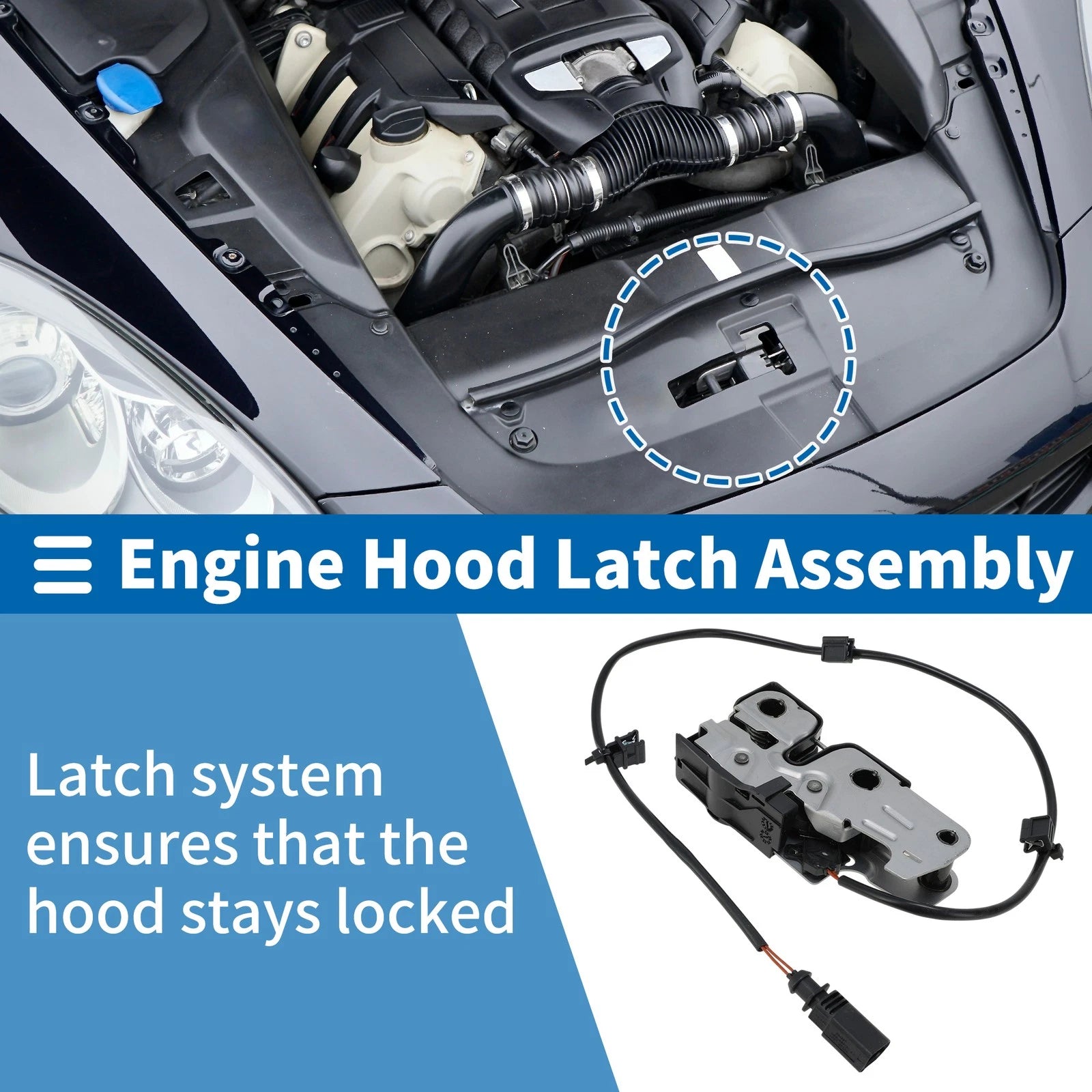 Hood Latch Assembly for Volkswagen Passat (2006–2011) No. 3C1823509D