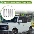 Exterior Door Handle Cover Trim for Ford Bronco (2021–2025) Electroplated Silver