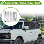 Exterior Door Handle Cover Trim for Ford Bronco (2021–2025) Electroplated Silver