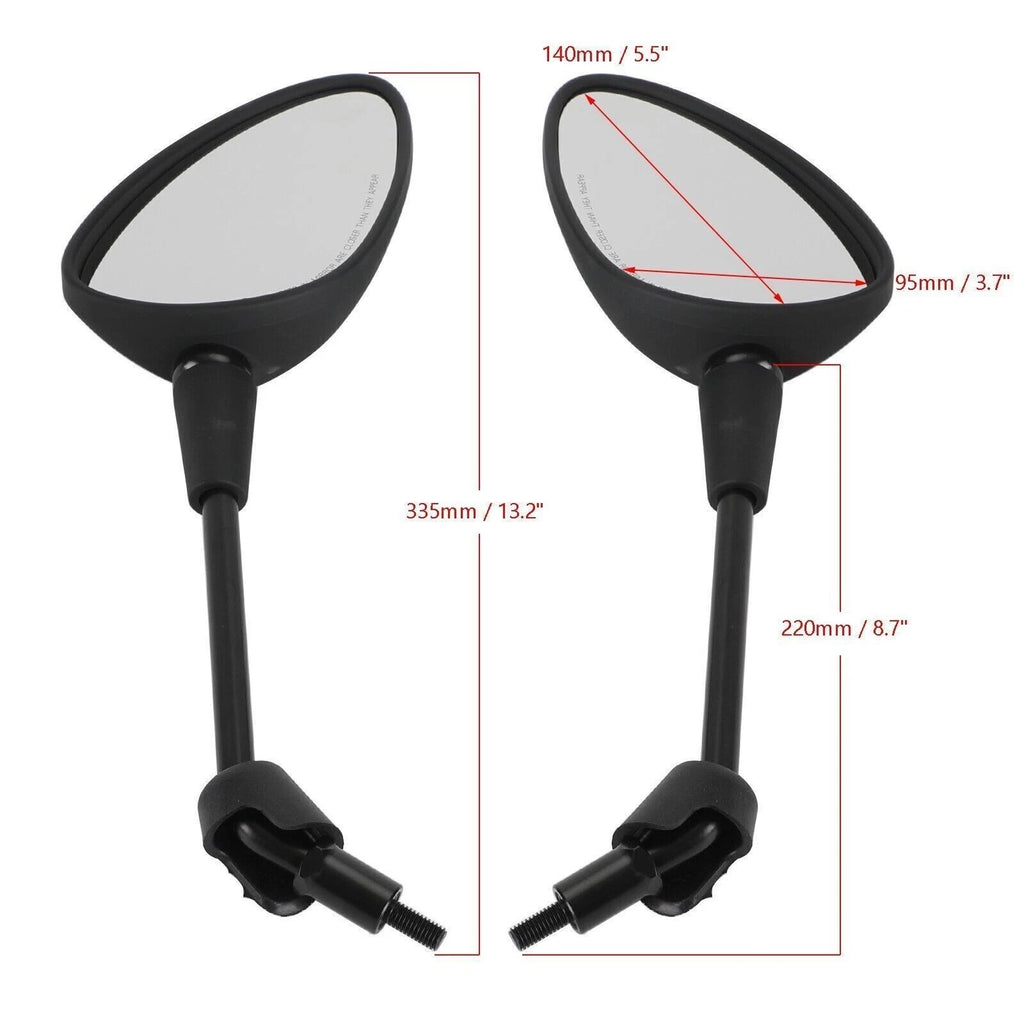 Mirror Pair Black for Vespa GTS HPE, Sprint, Primavera 125, 150, Elettrica #3