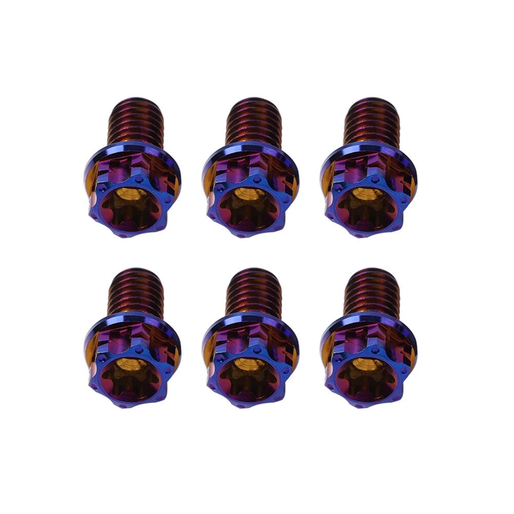 6pcs Titanium Torx Head Flange Bolts M8x20mm for Motorcycle