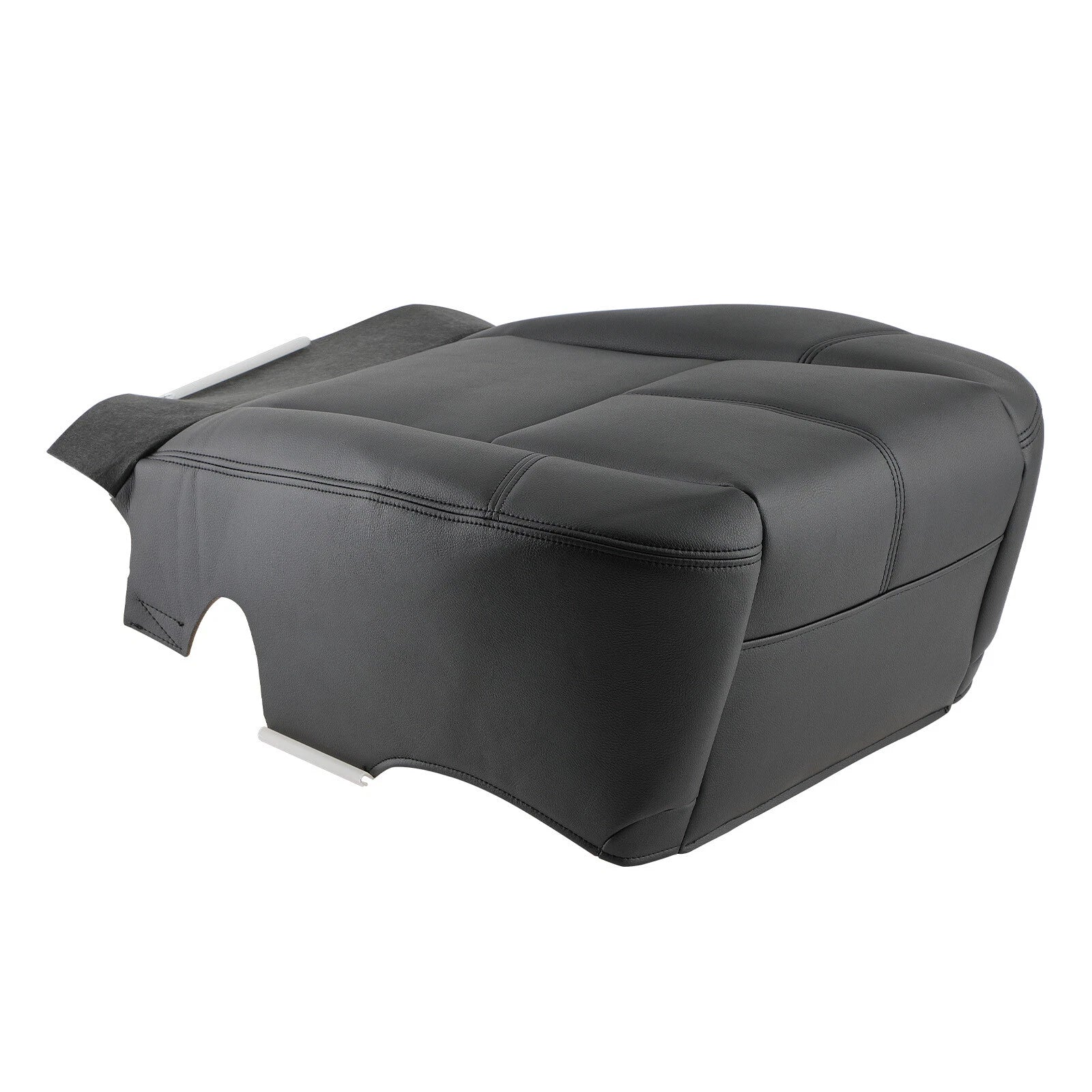 Set of 2 Leather Seat Covers for Chevy Silverado (2007-2014) Black