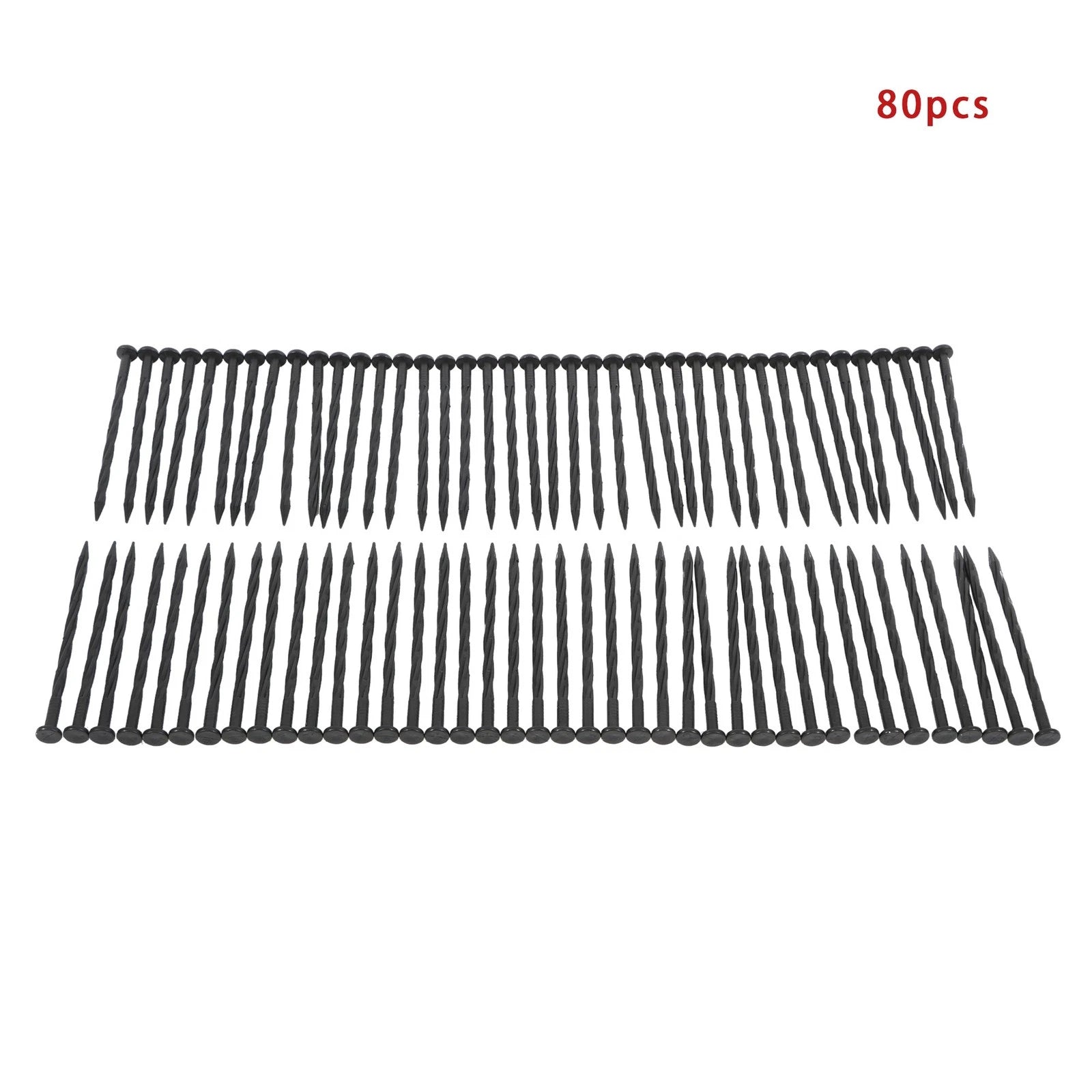Set of 80 Plastic Landscape Anchoring Spikes for Garden Lawn 8"