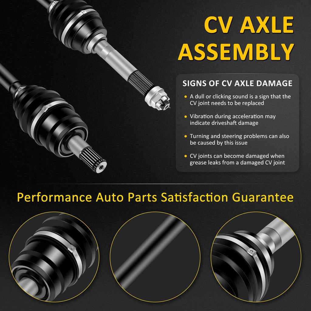 Set of 2 CV Joint Axle Shafts for Mule 610 (2005–2009)