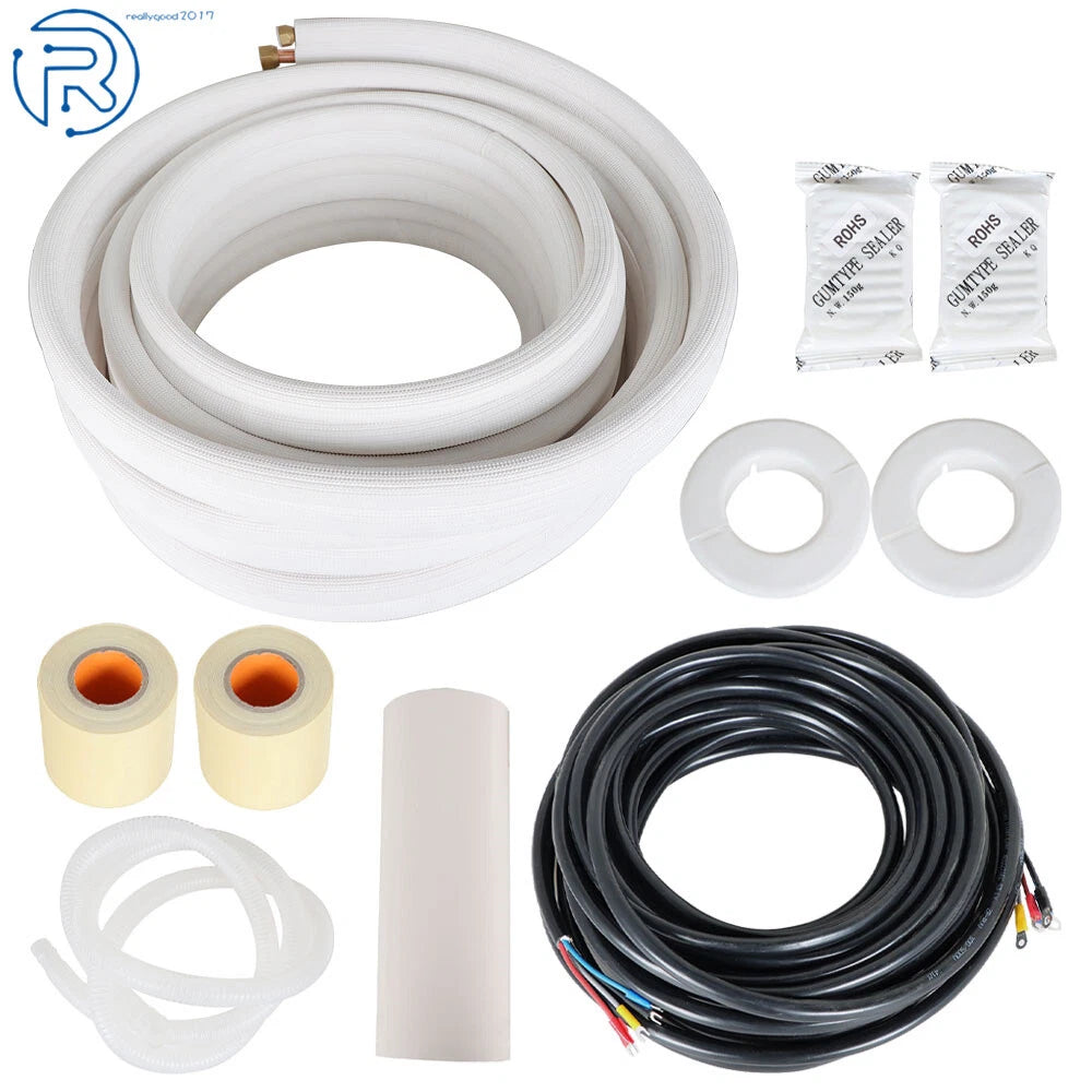 Install Kit for Mini Split Heat Pump Systems 3/8 Inch - 5/8 Inch (50 Feet)
