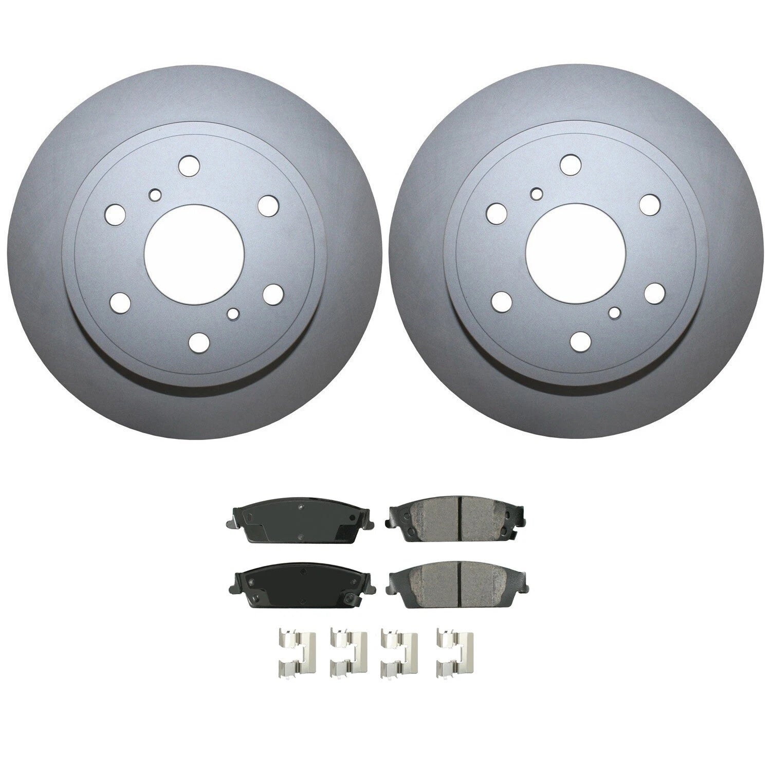 Rear Brake Kit 345mm Disc Akebono ProACT Ceramic Pads for Cadillac Chevrolet GMC