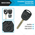 Complete Transponder Remote Key 304MHz Chip 60120 for Toyota Prado (2003–2009)