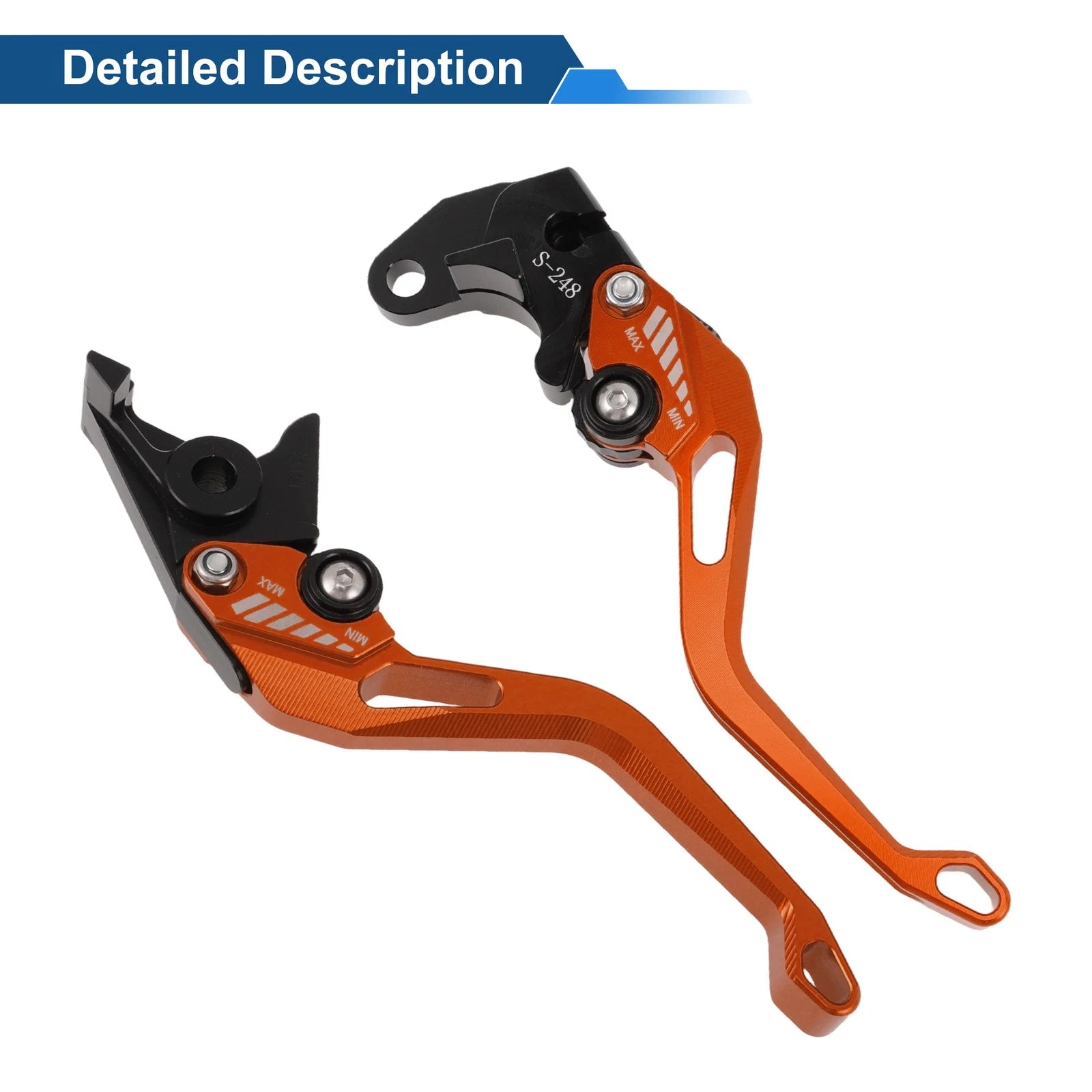 6 Position Adjustable Brake Clutch Levers for Suzuki GSX8S (2023–2025) Orange