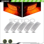 5PCS 6" Amber 20LED Clear Lens Turn Signal Side Marker Lights for Freightliner