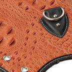 Leather Heat Saddle Shield Deflector for Honda & Harley - Black/Brown