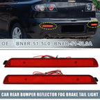 2X Rear Bumper Reflector LED Brake Tail Light BN8R-51-5M0B for Mazda 3 (2005–2009)