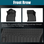 Set of 4 TPE Rubber Floor Mats for Volkswagen Jetta (2019–2023)