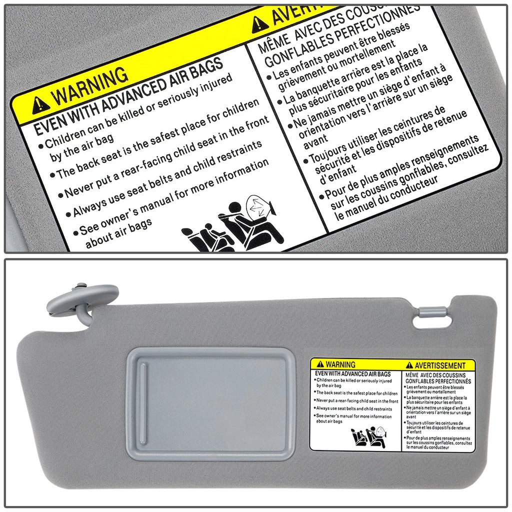 Left Driver Side Sun Visor for Toyota Tacoma (2005–2011)