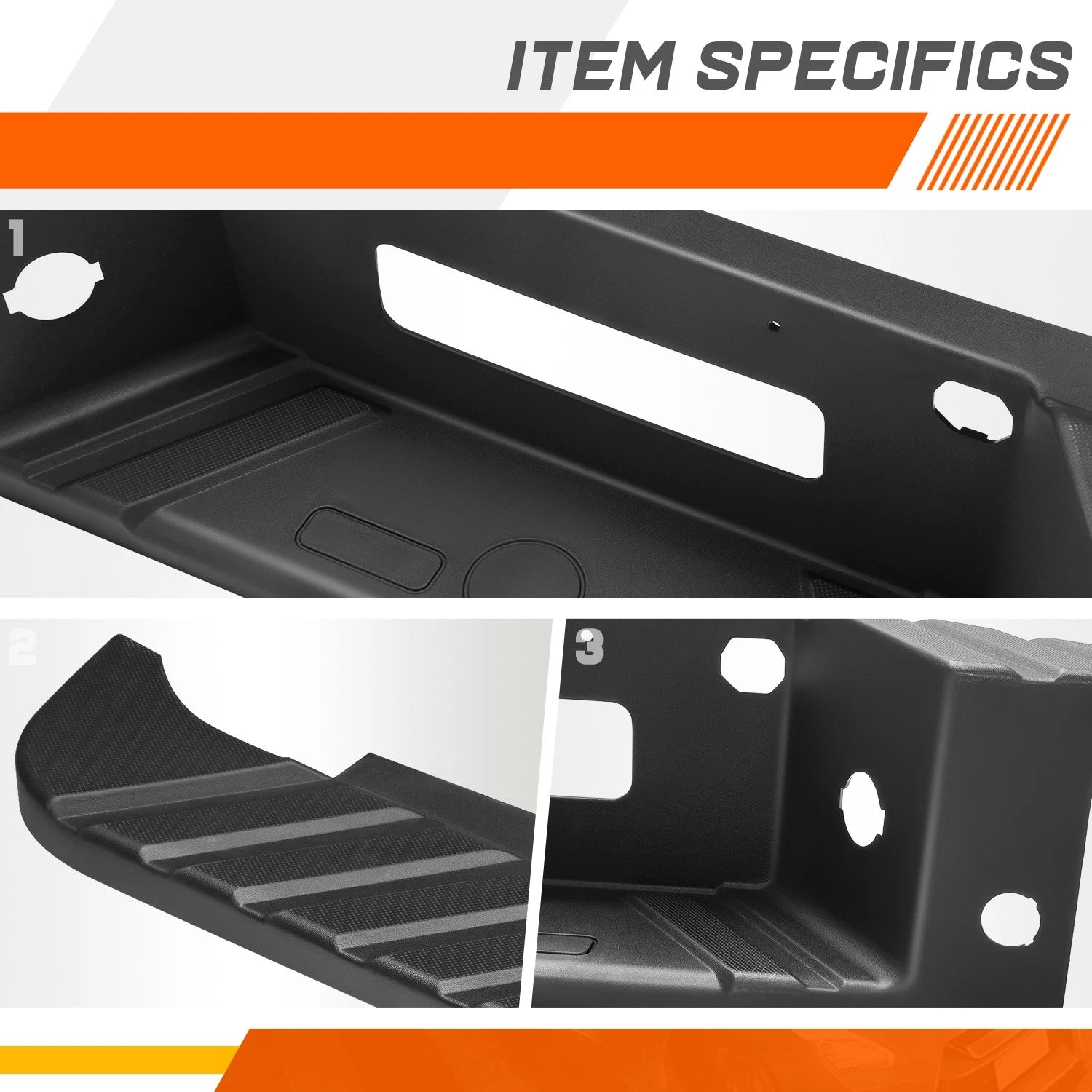 Rear Bumper Step Pad for Ford F-150 (2004–2008) w/ Sensor Holes & Tow Package