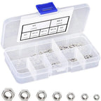 Set of 140 Stainless Steel Hex Nuts for Universal Applications