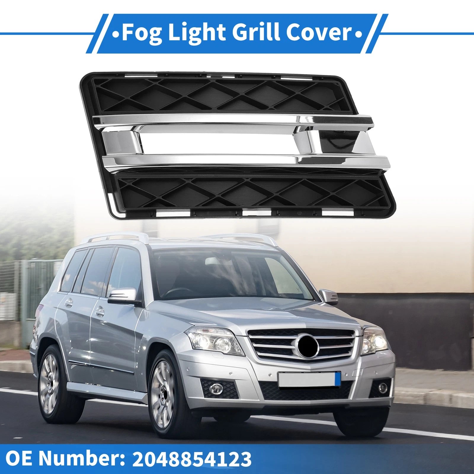 Fog Light Grill for Mercedes-Benz GLK-Class (No. 2048854123) (2008–2015)