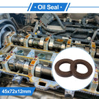 2X Oil Seal Rotary Shaft Seal FKM Rubber 45x72x12mm  