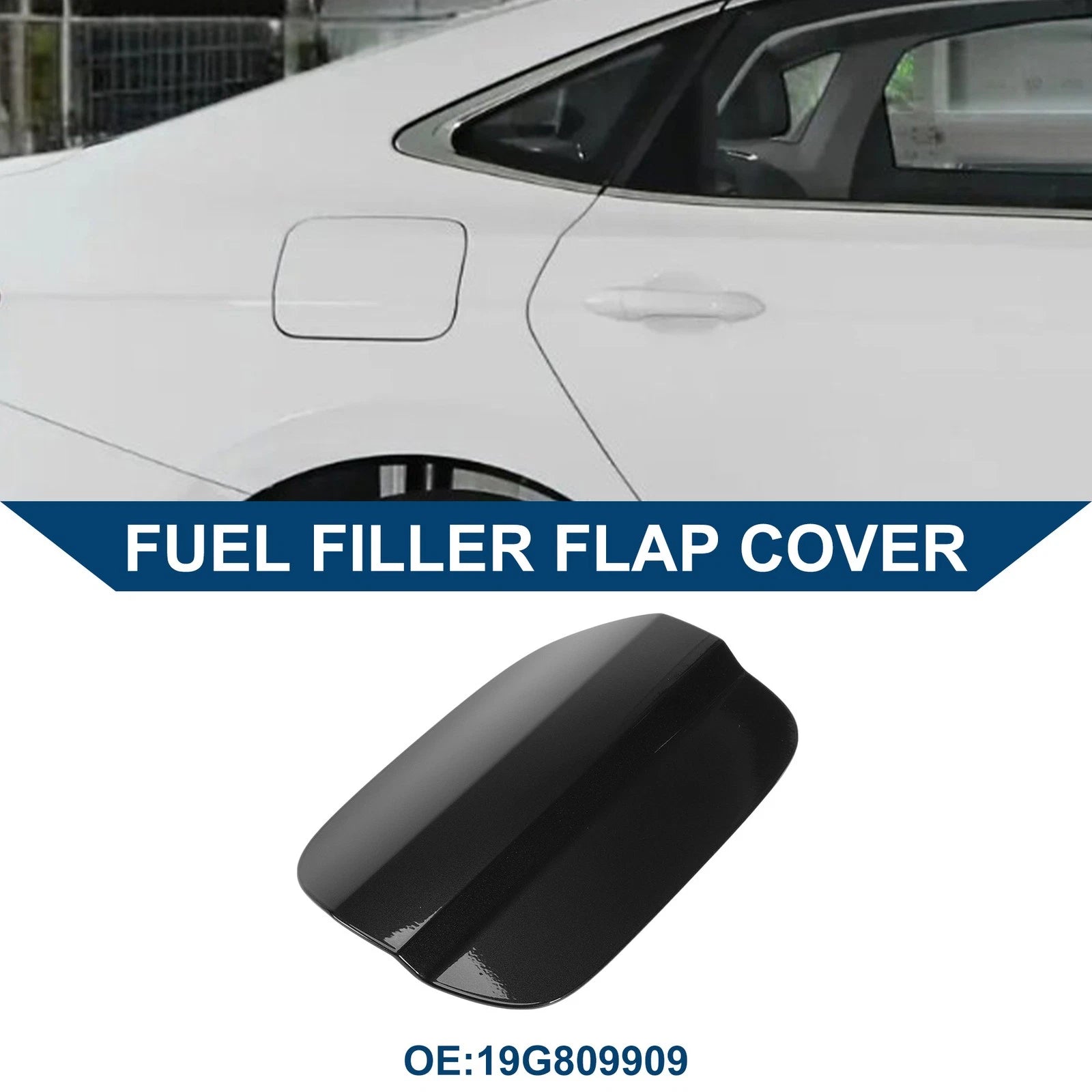 Fuel Tank Door Cap for Volkswagen Jetta A4 Bora (1999–2005) Black Cover