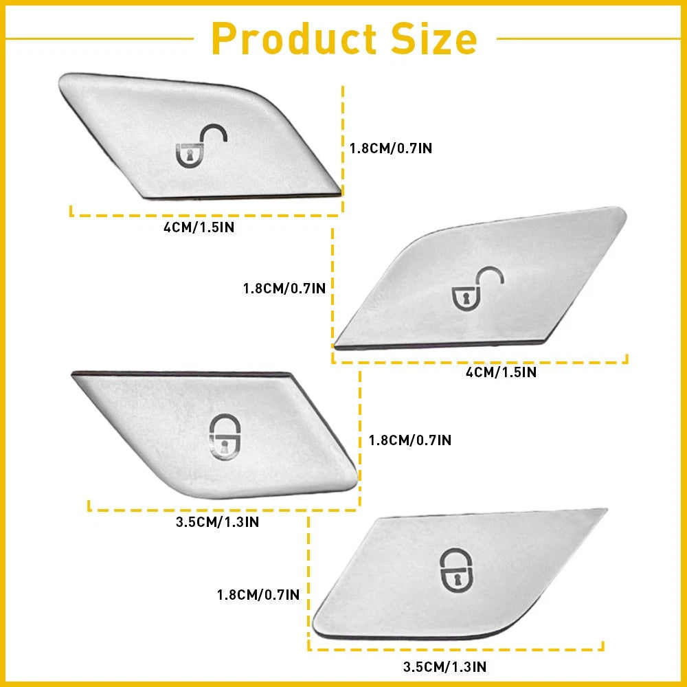 Lock Door Unlock Switch Button Stickers for Mercedes-Benz C-Class (2015-2021)