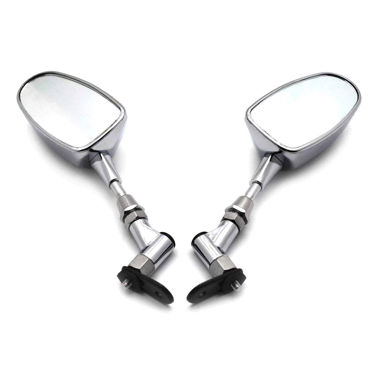 Chrome Mini Mirrors for Honda CBR600RR, Kawasaki Ninja 636 ZX6R, Yamaha YZF R6 R1