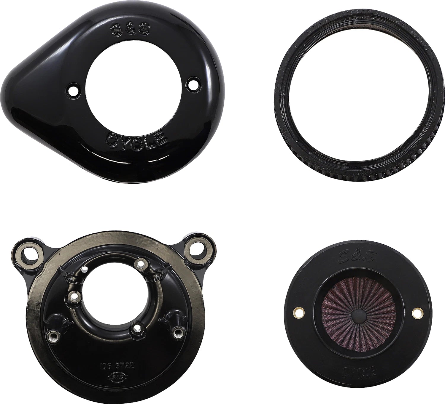 S&S Cycle Air Stinger Stealth Air Cleaner Kit for Harley Davidson 170-0722A