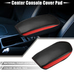 Center Console Cover Pad for Mitsubishi Outlander (2014–2023) Faux Leather Black Red