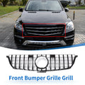 Front Upper Bumper Grille for Mercedes-Benz ML63 AMG (2012–2015) Black
