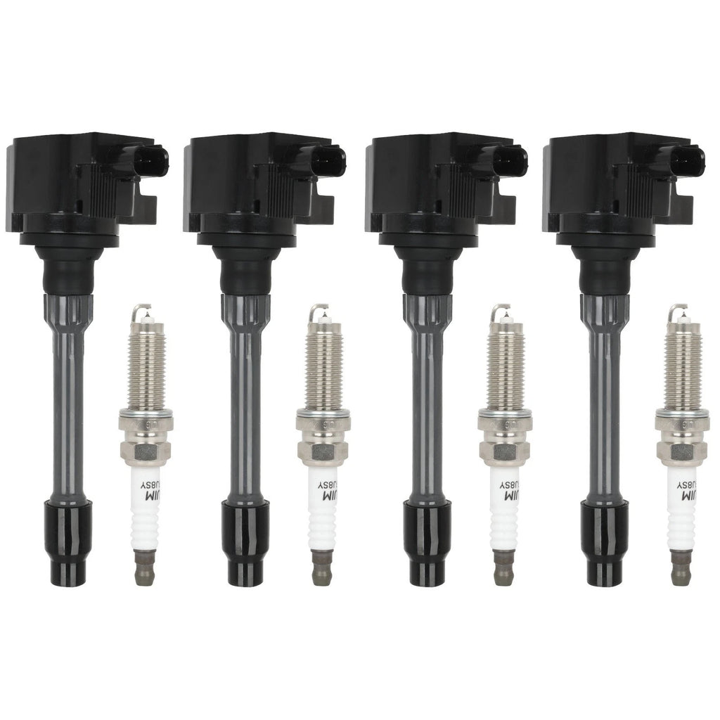 Set of 4 Ignition Coils & 4 Spark Plugs for Honda Civic CR-V L4 1.5L (2017–2020)