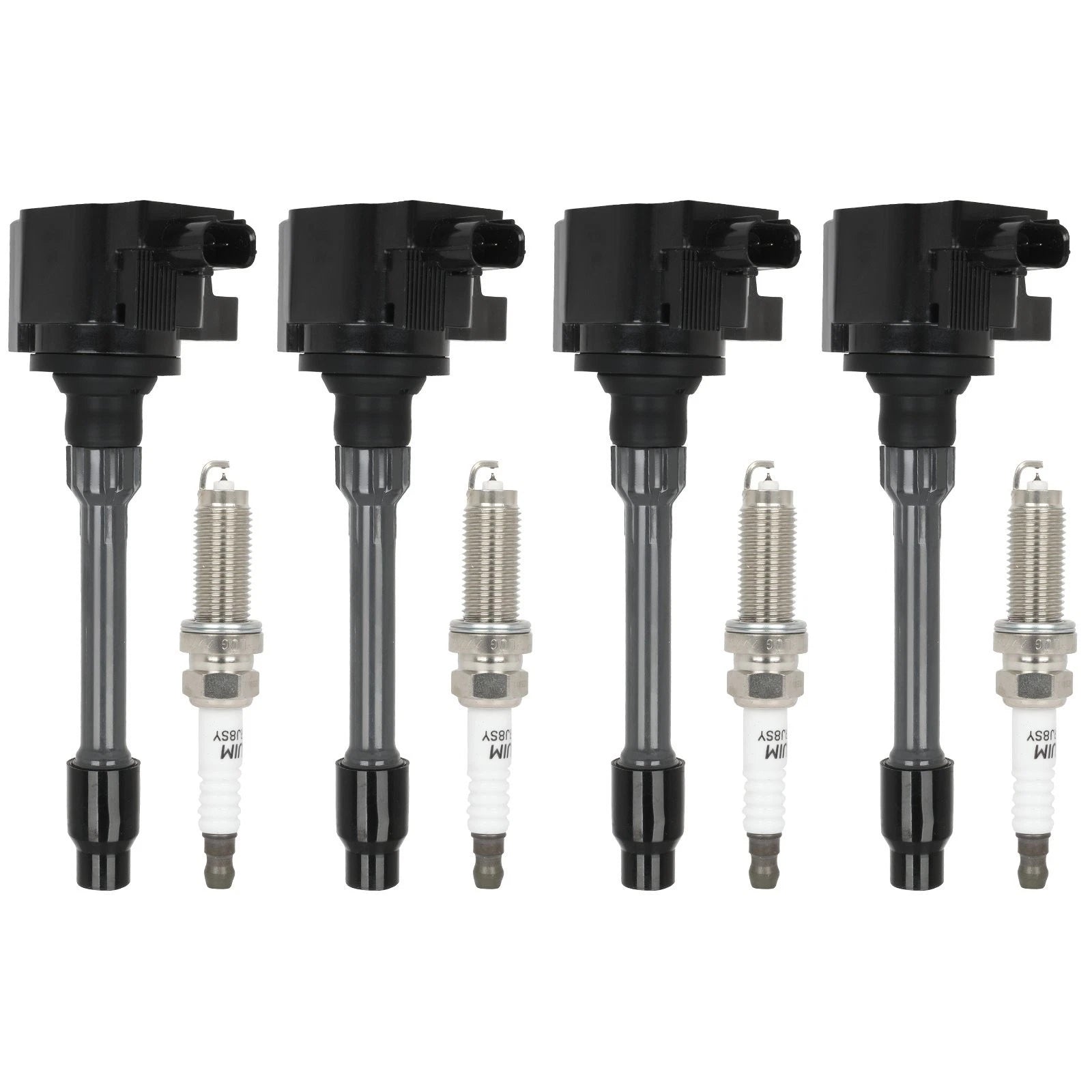 Set of 4 Ignition Coils & 4 Spark Plugs for Honda Civic CR-V L4 1.5L (2017–2020)