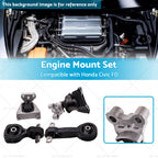 4 Engine Mount Set for Honda Civic FD 1.8L (2006–2012) Left+Right+Upper+Rear