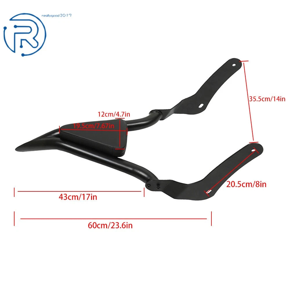 Black Passenger Backrest for Honda Rebel 300 500 (2017-2022)