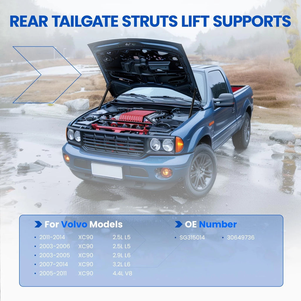2X Front Hood Lift Supports for Volvo XC90 (2003–2014) 30649736