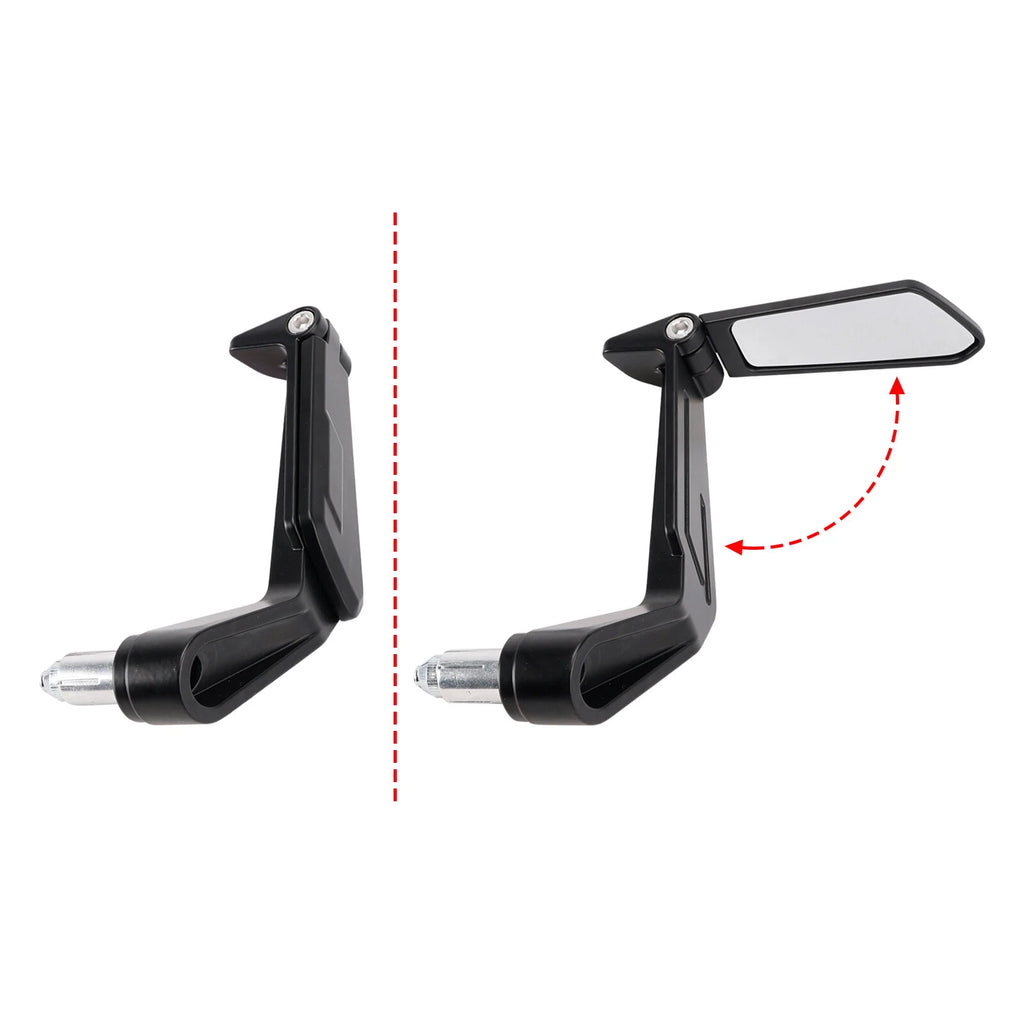 Handle Bar End Lever Protector with Folding Mirrors Set for Universal Motorcycle A9