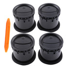 Set of 4 Front Dash AC Heater Air Vents for Ford F-150 (2004–2008) Black
