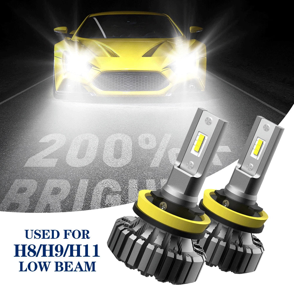 AUXITO H11 H8 LED Bulbs Low Beam Headlight Kit for