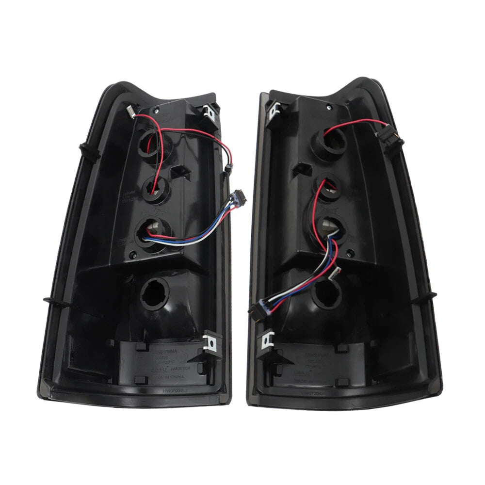 Set of 2 Black Tail Light Lamps for Chevy Silverado 1500 2500 (2003–2006)