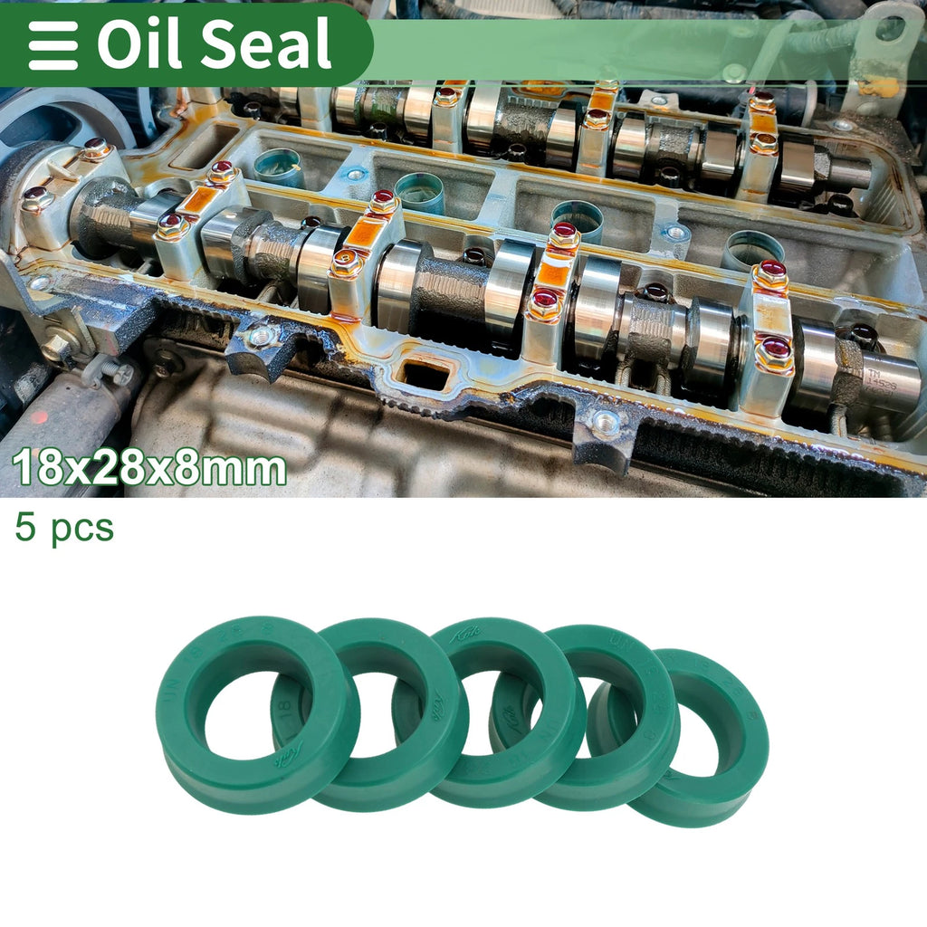 Set of 5 Oil Seal Ring 18x28x8mm for Rotary Shaft (High Pressure)