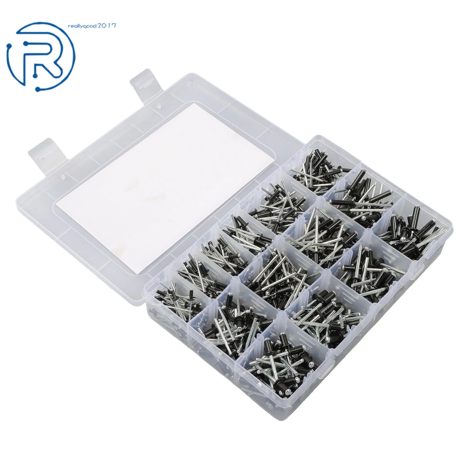 Set of 500 Aluminum Rivets for Multiple Applications (Standard Sizes)