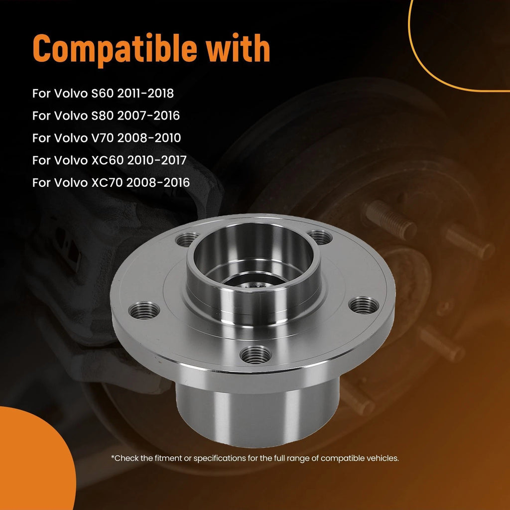 Pair Front Wheel Hub Bearings for Volvo S60 V60 XC60 (2011-2018)