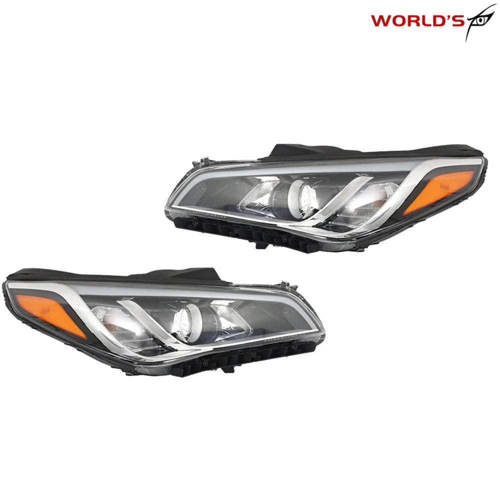 Chrome Halogen Headlights for Hyundai Sonata (2015–2017)