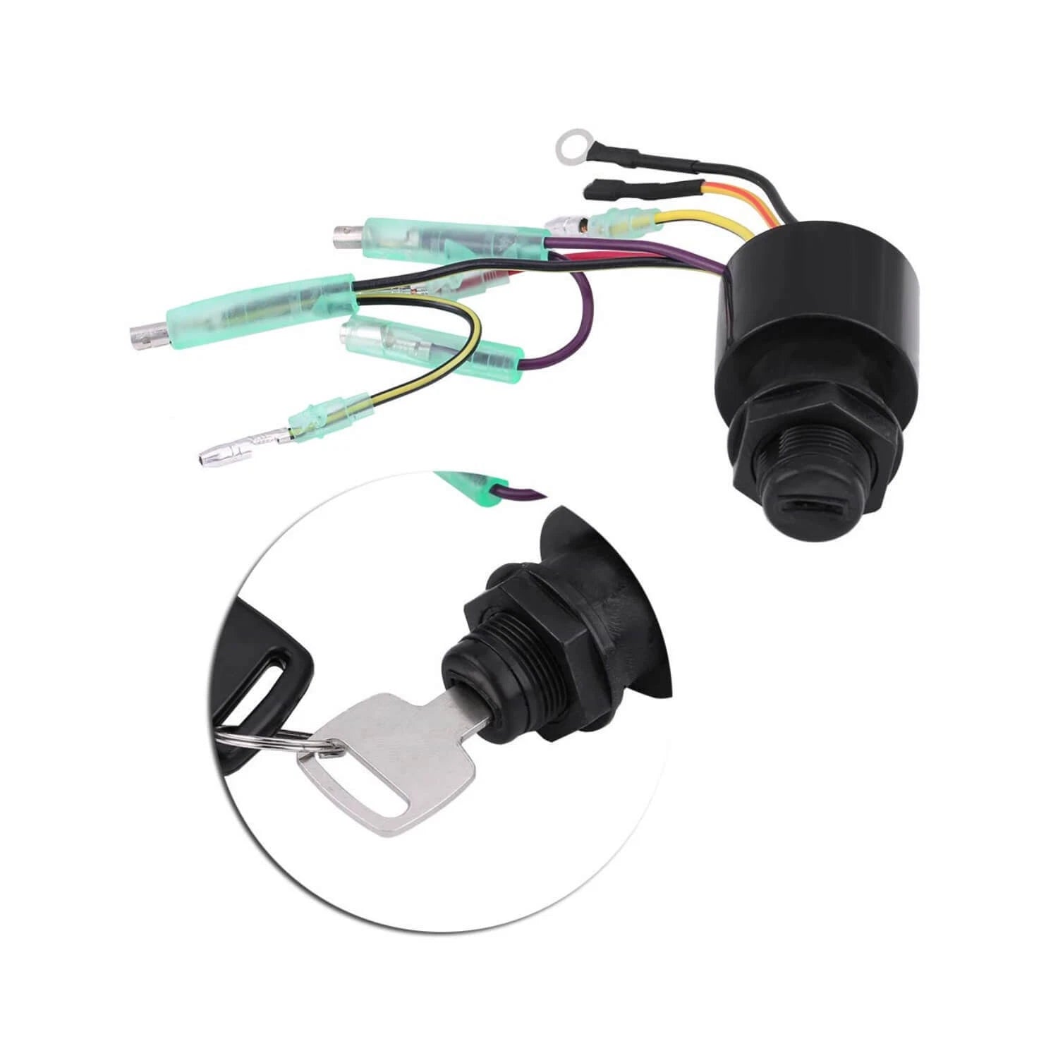 Ignition Key Switch for Mercury Outboard Control Box (87-17009A)