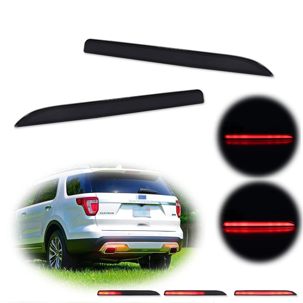 LED Reflector Brake Lights for Ford Explorer (2016–2019) Smoke Lens