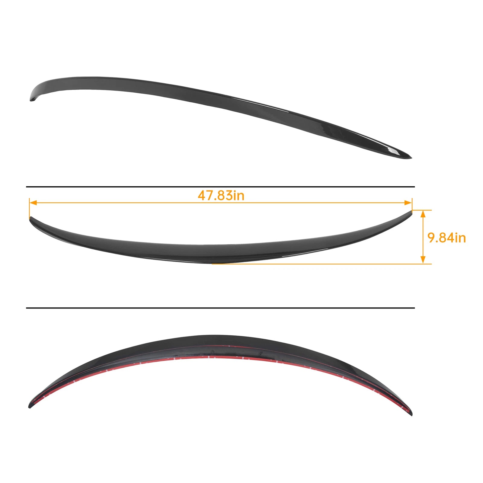 Rear Trunk Spoiler Lip for Mercedes W205 C-Class (2015-2021) Gloss Black AMG Style