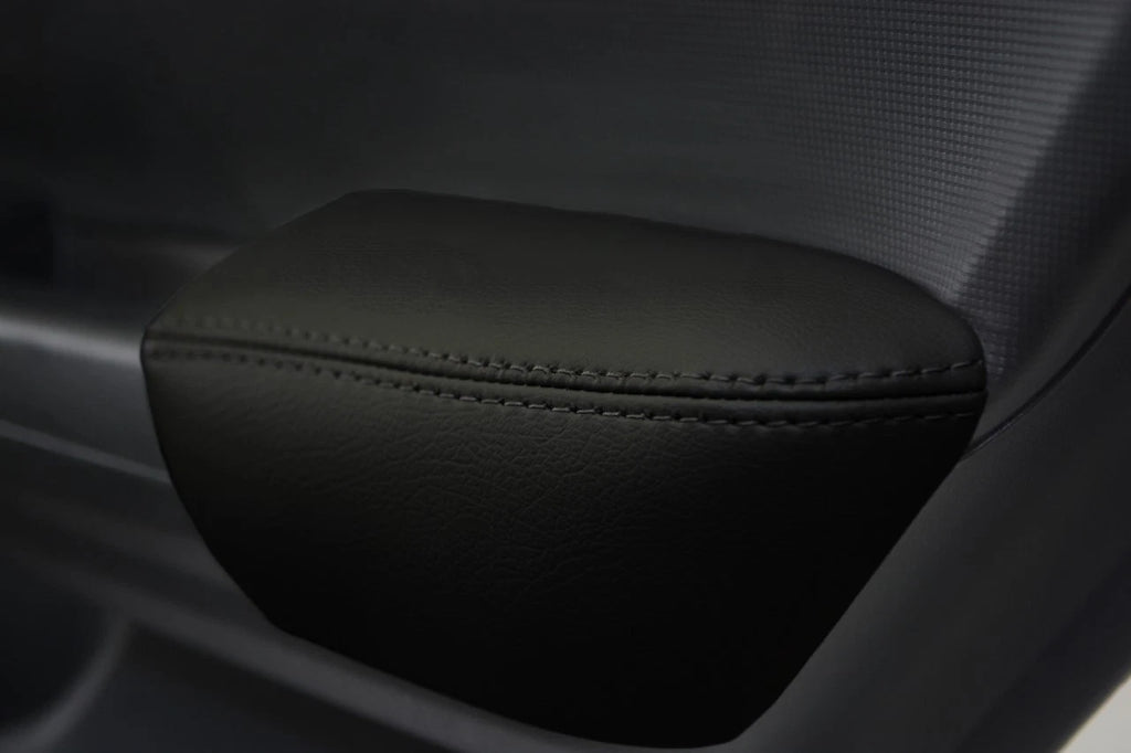 Front Door Armrest Leather Cover for Honda Civic Sedan (2012–2015) Black