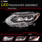 Left Driver Side Halogen Headlight Assembly for Nissan Rogue (2014–2016)