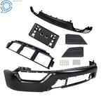 Set of 6 Front Bumper Face Bars for Ford F150 (2021–2023) Black Steel