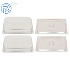 Set of 2 Full Size Hotel Pans for Commercial Use (4" Deep)