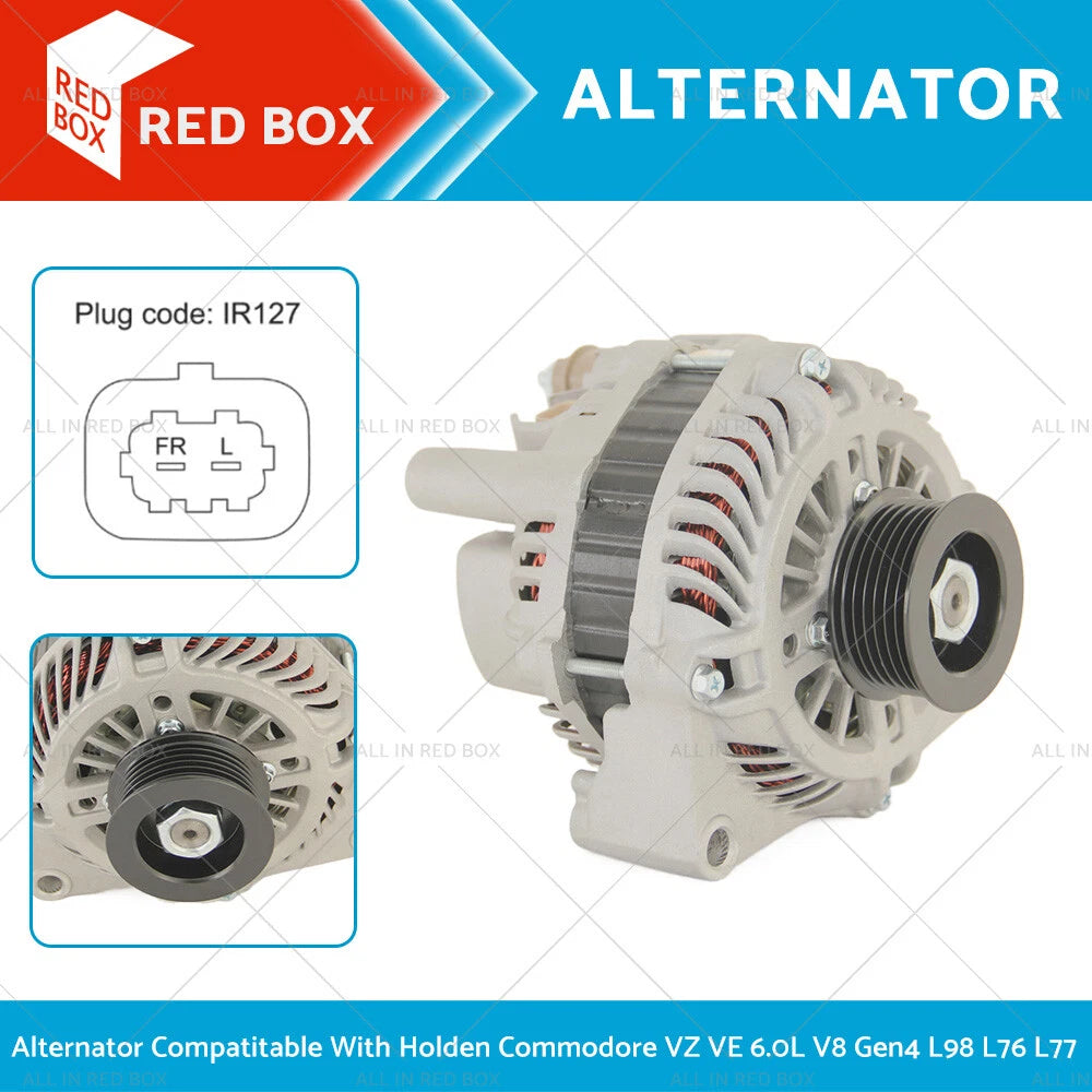 Alternator for Holden Commodore VZ VE V8 Gen4 Gen5 L98 LS2 6.0L 6.2L (2006–2008)